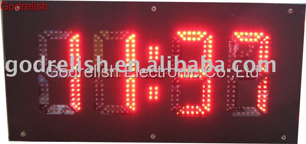 outdoor led clock with date and temperature display