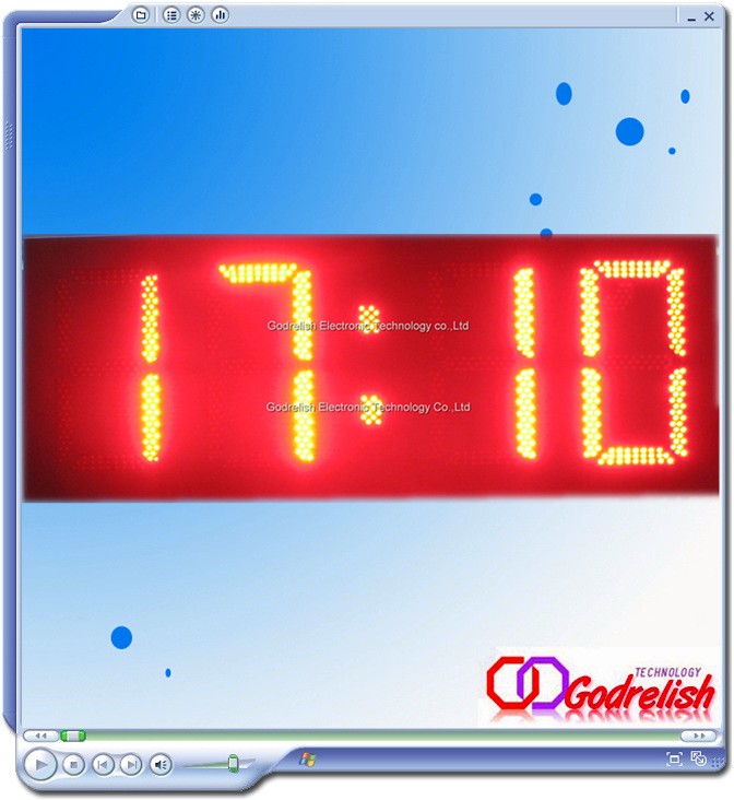 Large outdoor digital led clock