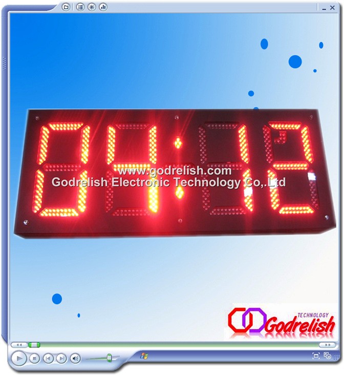 outdoor led clock with temperature and humidity display